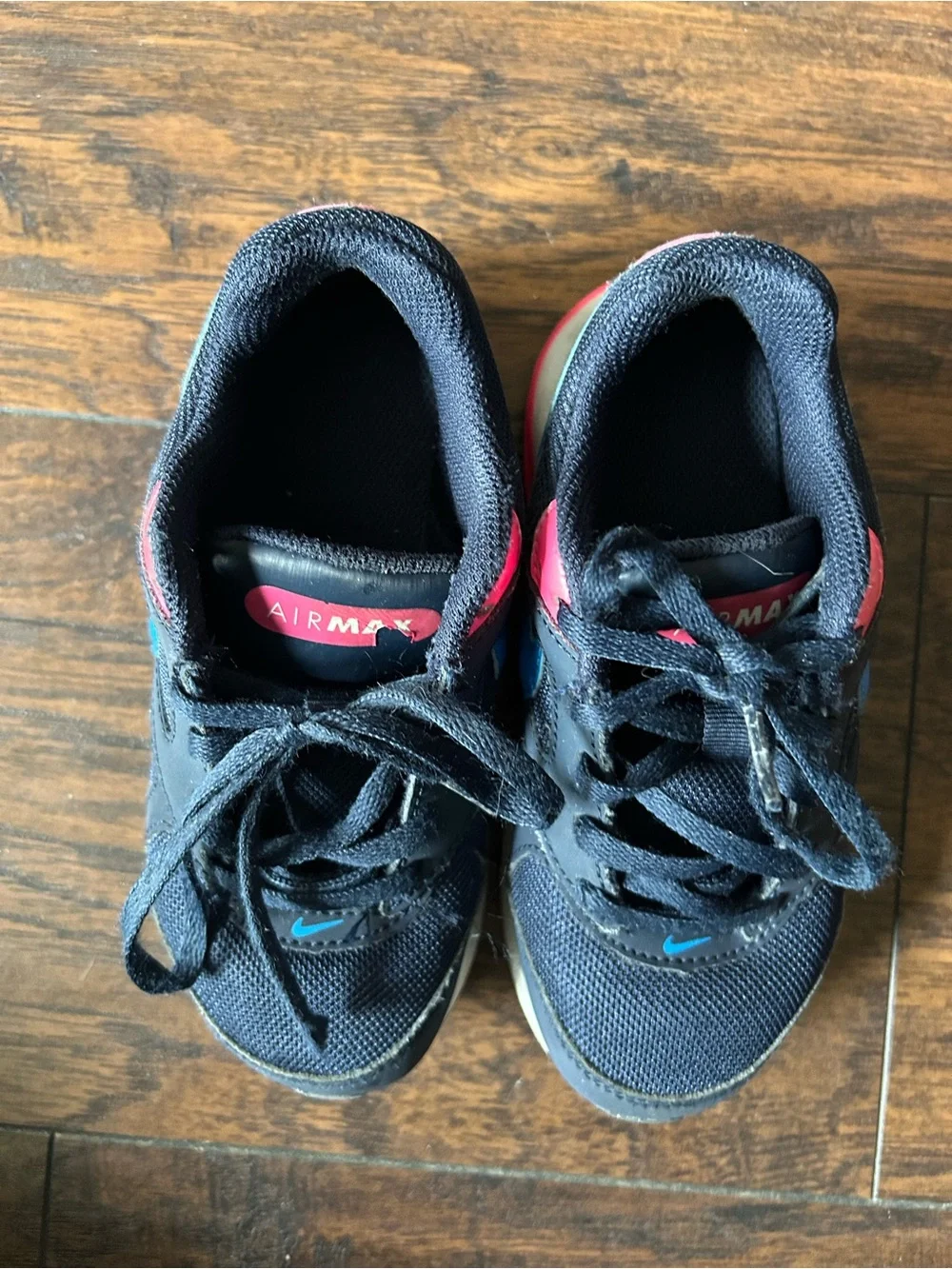 Nike Kids Navy and Pink Air Max Sneakers